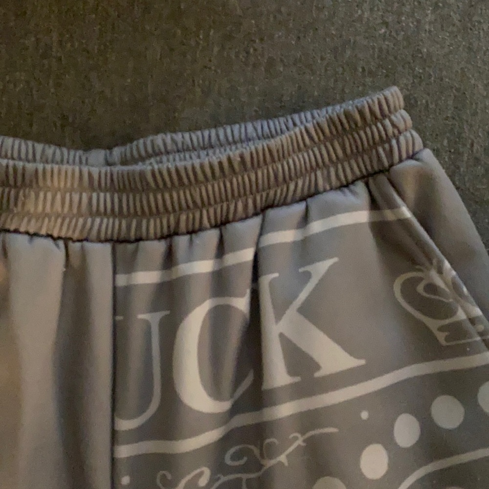 gray split joggers